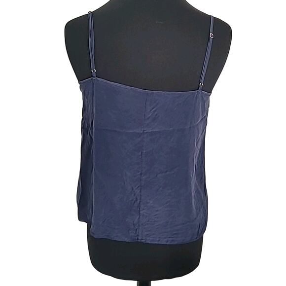 Lilly Pulitzer Silk Cami Top M Navy Gold Adjustable Straps Sleeveless - Picture 4 of 10